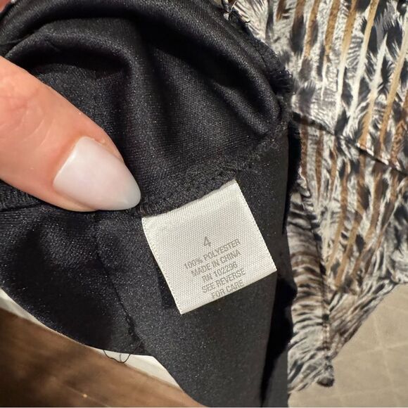 Dressbarn Leopard Print Ruffle Dress 4 - Picture 4 of 6